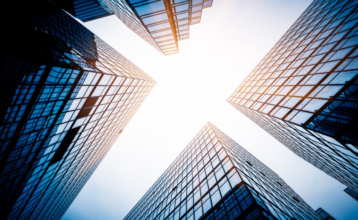 low angle view of skyscrapers