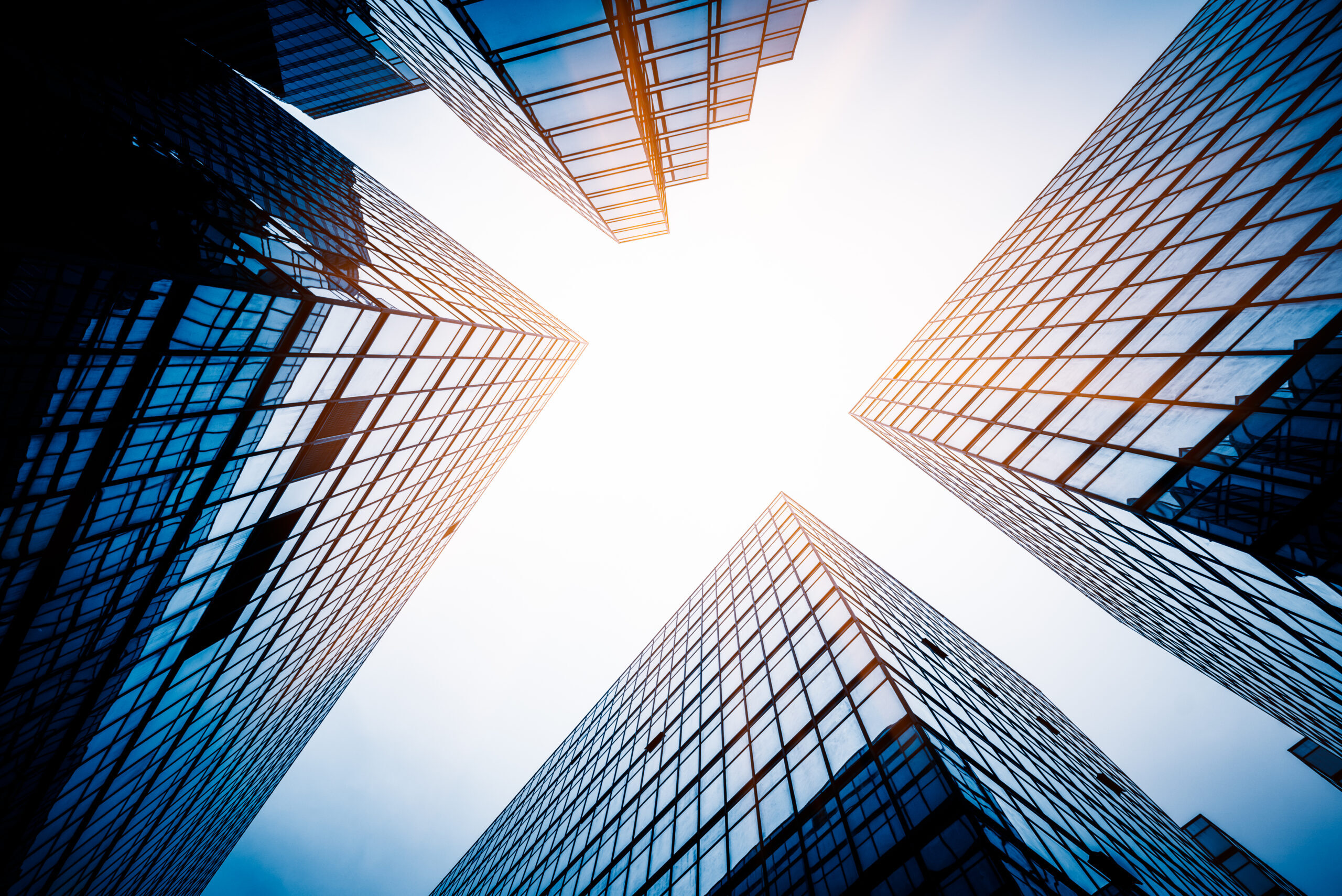 low angle view of skyscrapers