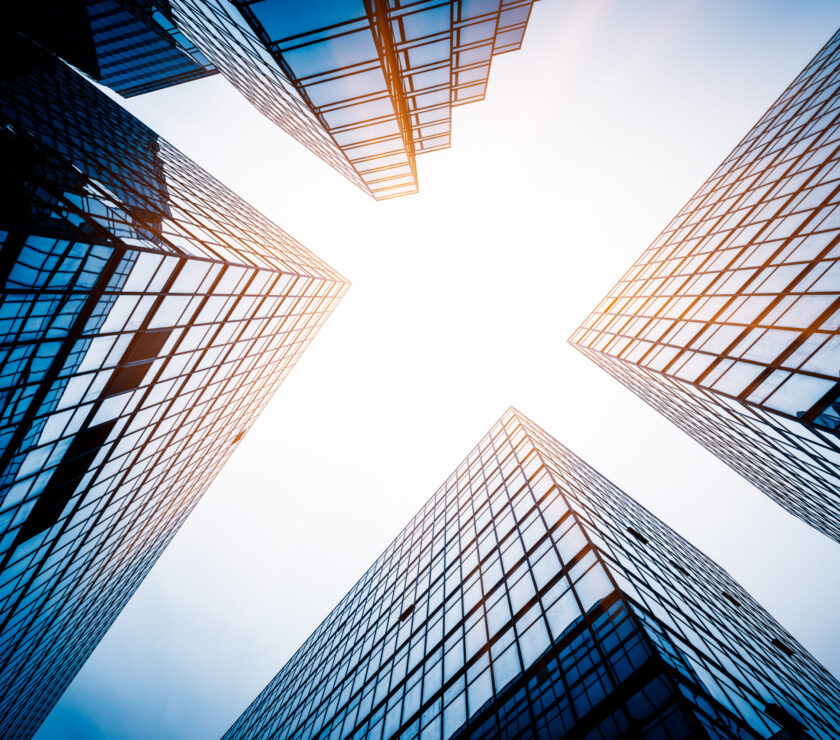 low angle view of skyscrapers