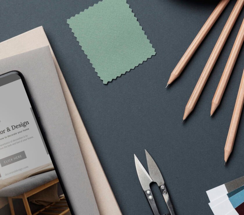 top-view-career-guidance-items-designers